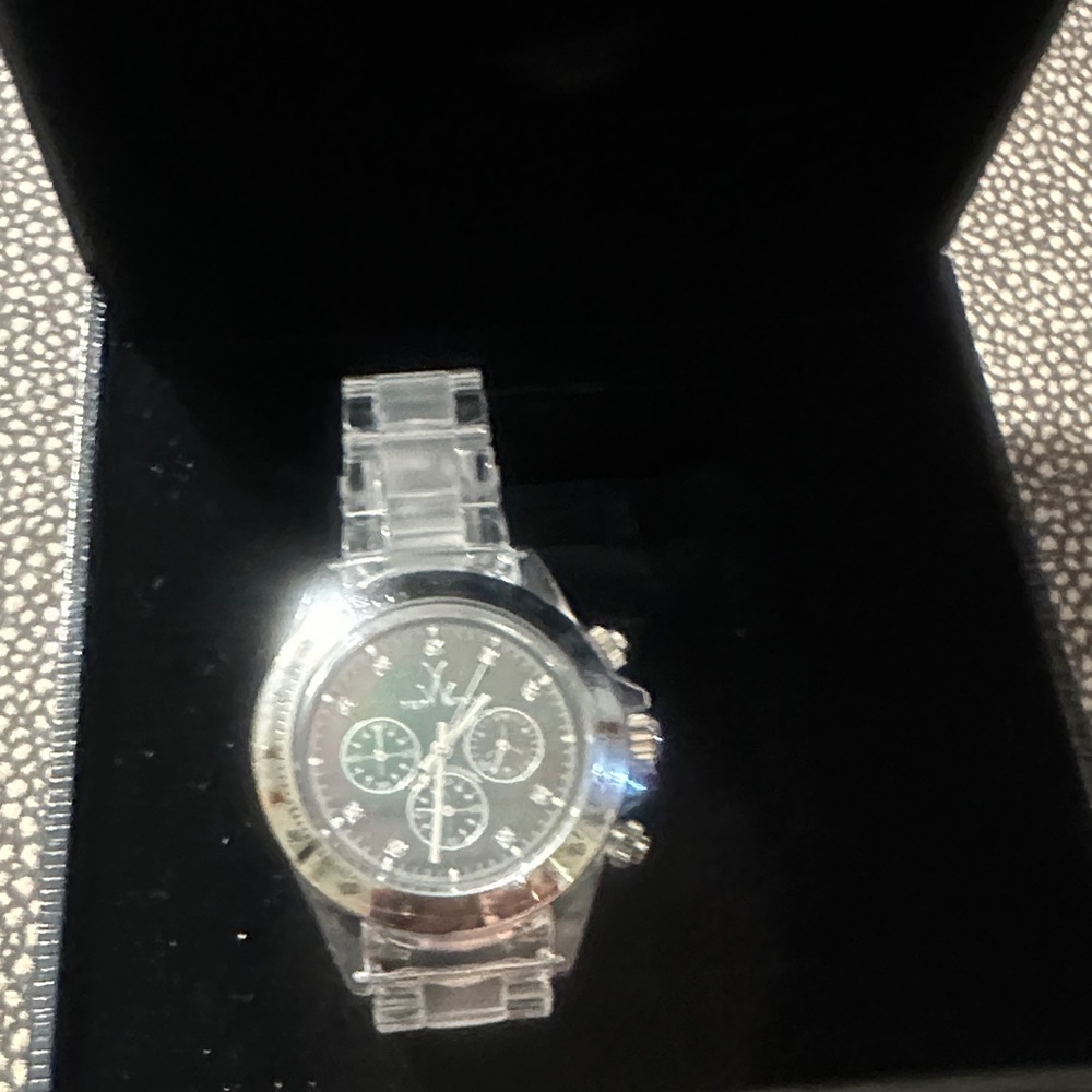 Transparent Wristwatch with mother of pearl dial  made by Toy Watch
